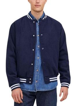 Giacca Jack & Jones Zac Bomber Blu Navy Uomo