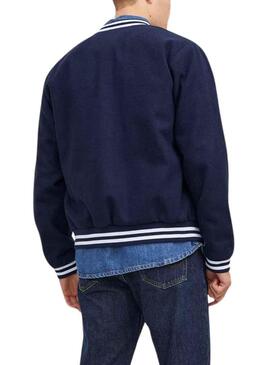 Giacca Jack & Jones Zac Bomber Blu Navy Uomo