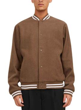 Giacca Jack and Jones Zac Bomber marrone uomo