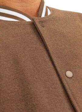 Giacca Jack and Jones Zac Bomber marrone uomo