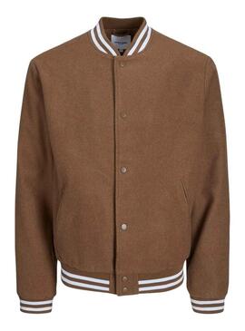 Giacca Jack and Jones Zac Bomber marrone uomo