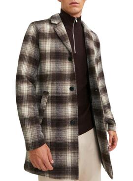 Cappotto Jack and Jones Zac a quadri per uomo.