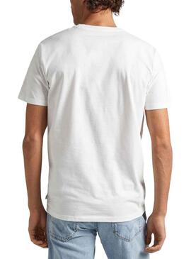 T-Shirt Pepe Jeans Welsch Bianco per Uomo