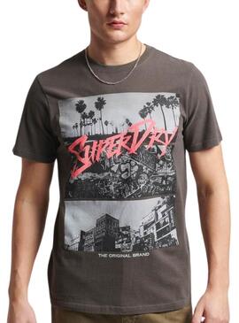 T-Shirt Superdry Photographic Skate Marrone Uomo