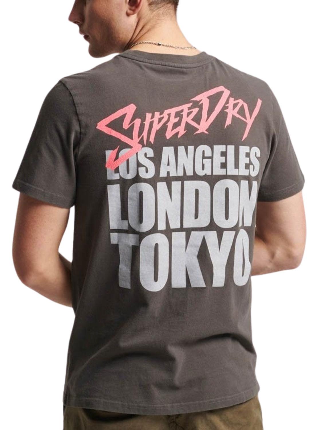 T-Shirt Superdry Photographic Skate Marrone Uomo