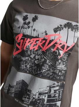 T-Shirt Superdry Photographic Skate Marrone Uomo