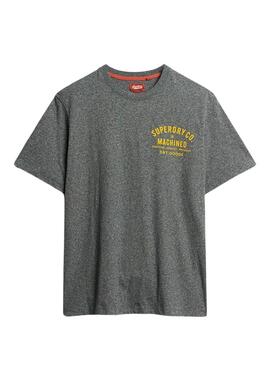 T-Shirt Superdry Workwear Trade Grigio per Uomo