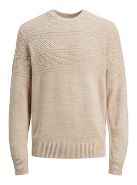 Pullover Jack & Jones Jerry Beige per Uomo