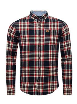 Camicia Superdry Cotton Lumberjack Blu Navy Uomo