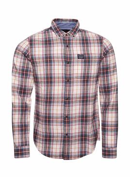 Camicia Superdry Cotton Lumberjack Bianco Uomo