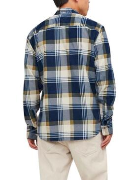 Camicia Jack & Jones Blubrook Quadri Blu Uomo