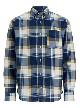 Camicia Jack & Jones Blubrook Quadri Blu Uomo