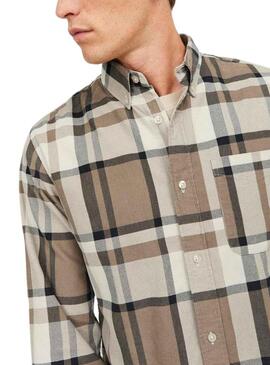 Camicia Jack & Jones Blubrook Quadri Marrone