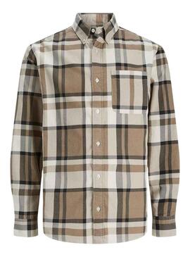 Camicia Jack & Jones Blubrook Quadri Marrone