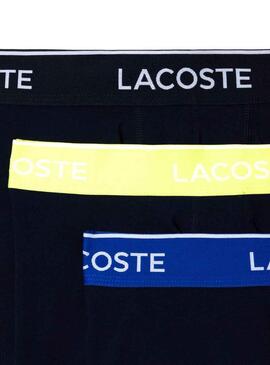 Pack 3 Mutande Lacoste Boxers Blu Navy Uomo