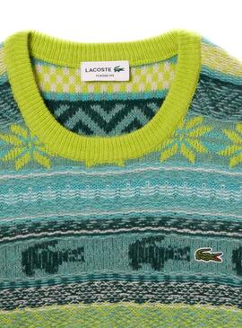 Pullover Lacoste Tricot Blu per Uomo