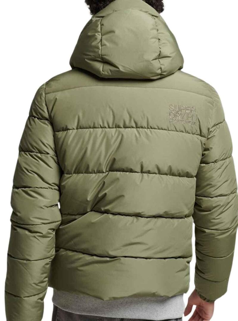 Giacca Superdry Sports Puffer Verde per Uomo