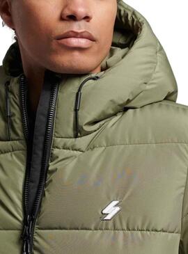 Giacca Superdry Sports Puffer Verde per Uomo