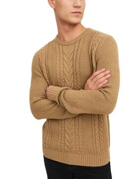 Pullover Jack & Jones Craig Knit Marrone Uomo