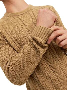 Pullover Jack & Jones Craig Knit Marrone Uomo
