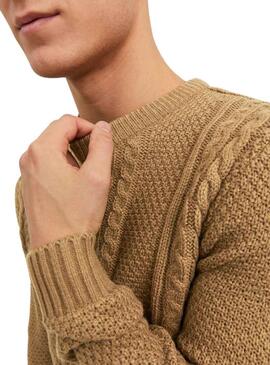 Pullover Jack & Jones Craig Knit Marrone Uomo