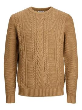 Pullover Jack & Jones Craig Knit Marrone Uomo