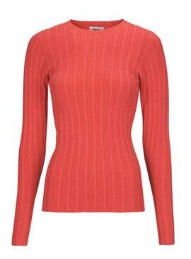 Pullover Only Dima Life Button Rosso per Donna