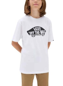 T-Shirt Vans Style 76 Bianco per Bambino