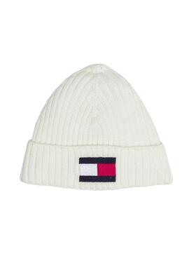 Cappello Tommy Hilfiger Fleece Big Bianco per Donna