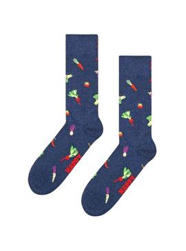 Calzini Happy Socks Veggie Blu Navy per Uomo