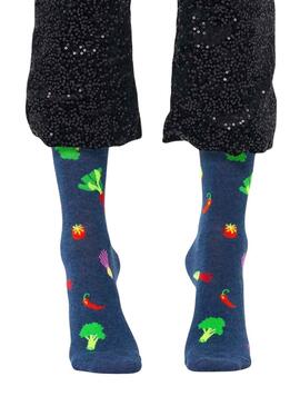 Calzini Happy Socks Veggie Blu Navy per Uomo