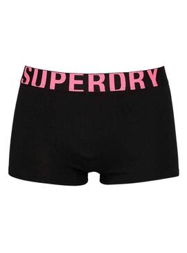 Pack 2 Mutande Superdry Boxer Nero Uomo