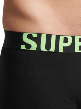 Pack 2 Mutande Superdry Boxer Nero Uomo