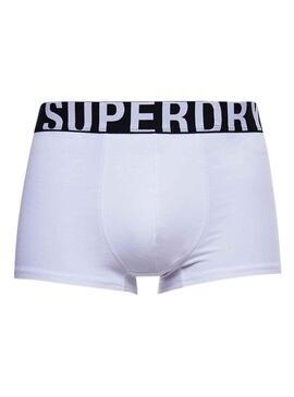 Pack 2 Mutande Superdry Boxer Bianco e Nero