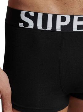 Pack 2 Mutande Superdry Boxer Bianco e Nero