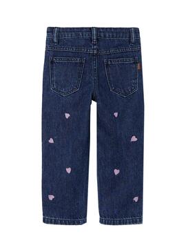 Pantaloni Jeans Name It Rosa Corazones per Bambina