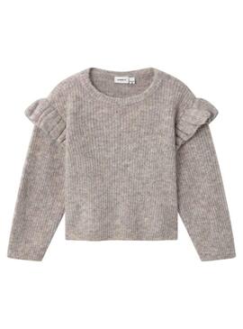 Pullover Name It Solare Beige Melange per Bambina