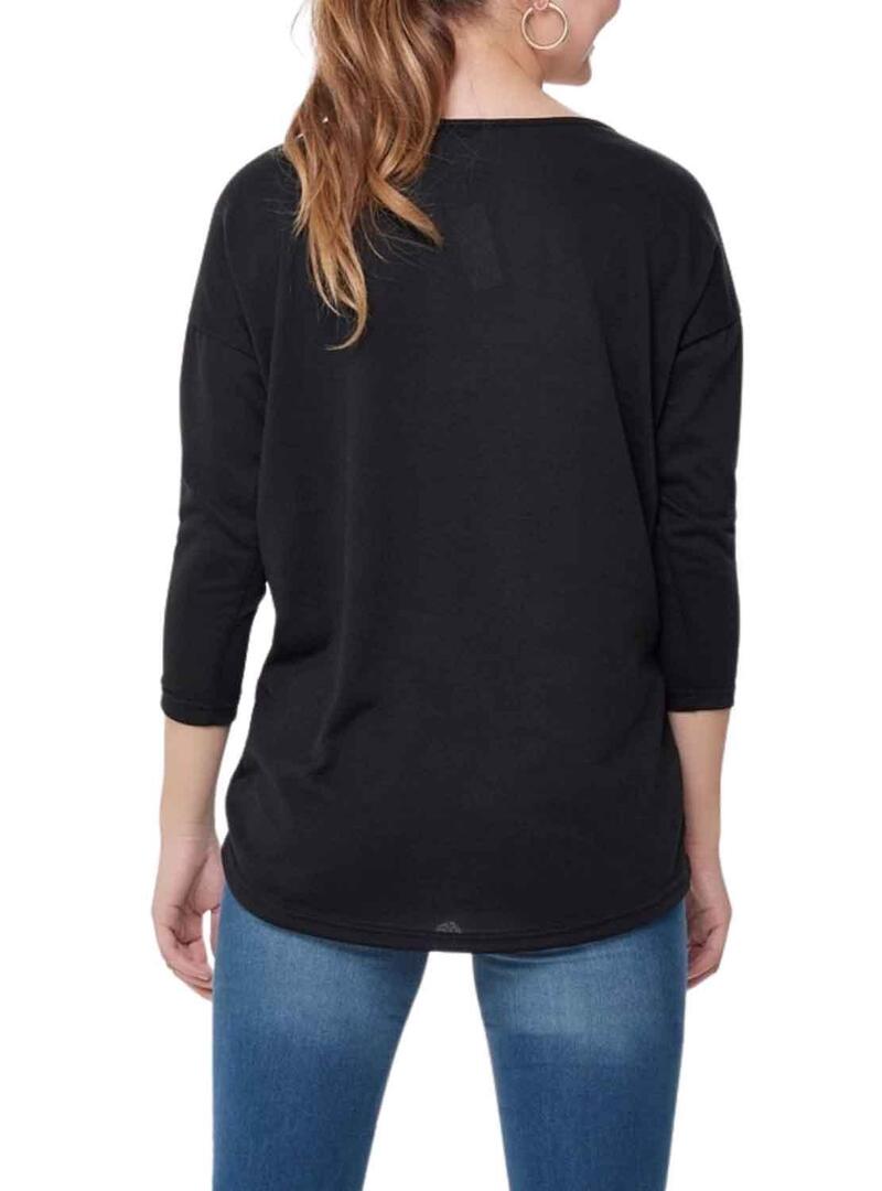 T-Shirt Only Elecos 4/5 Nero per Donna