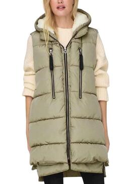 Gilet Only New Nora Argento Salvia per Donna