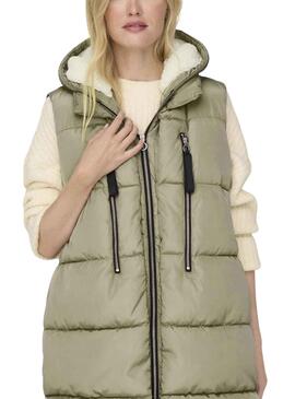 Gilet Only New Nora Argento Salvia per Donna