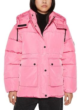 Giubbotto Only Nora Short Puffer Rosa per Donna