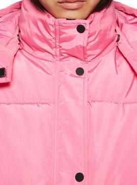 Giubbotto Only Nora Short Puffer Rosa per Donna
