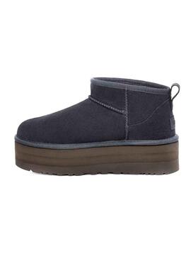 Stivales Ugg Classic Ultra Mini Plataforma Blu Navy