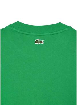 Felpa Lacoste Loose Fit Monogram Verde Uomo