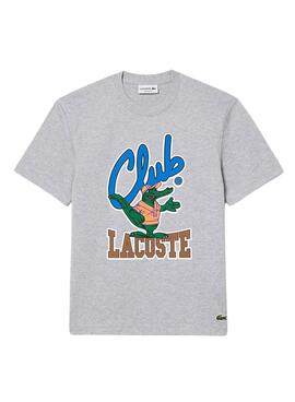 T-Shirt Lacoste Club Relaxed Grigio Unisex