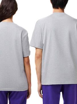 T-Shirt Lacoste Club Relaxed Grigio Unisex