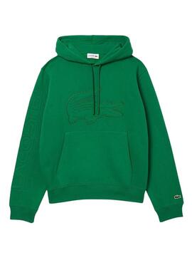 Felpa Lacoste Basic XL Verde per Uomo