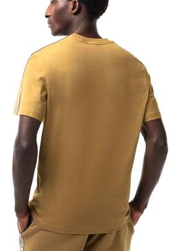 T-Shirt Lacoste Tee Shirt Marrone per Uomo