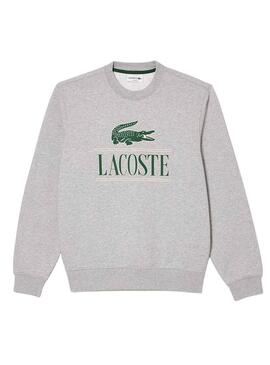 Felpa Lacoste Insignia Grigio per Uomo