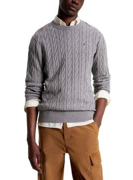 Pullover Tommy Hilfiger Classic Grigio per Uomo